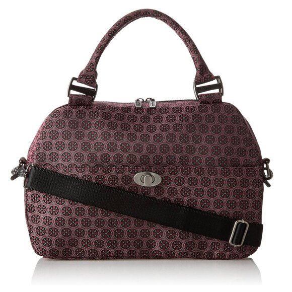 Baggallini Lily Jacquard Satchel Floral, Cherry Blossom, Like New - Picture 1 of 10